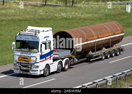 Pickhan MAN truck on motorway. Stock Photo