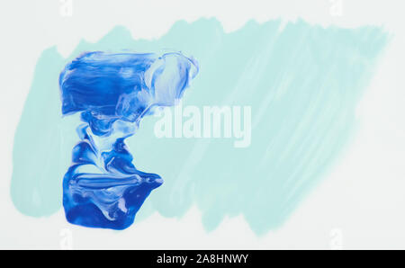 Abstract blue paint spot isolated on white background Stock Photo