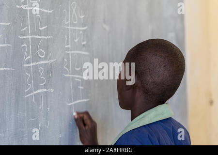 Math lesson in Anderi School, South Horr, Kenya Stock Photo