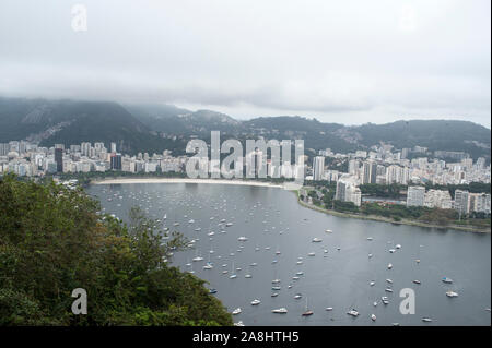 Panoramic view of Rio de Janeiro with playa Vermelha