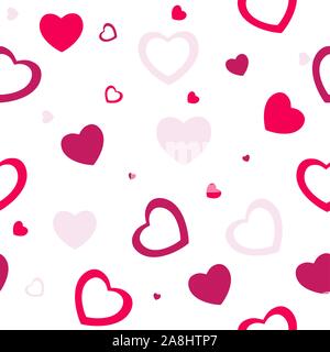 Heart love seamless pattern background. Vector illustration Stock Vector