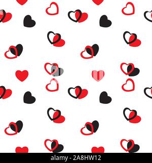 Heart love seamless pattern background. Vector illustration Stock Vector