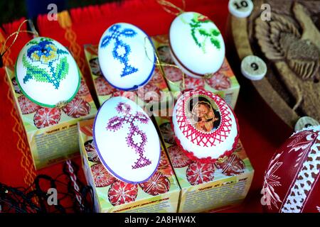 Easter eggs - Market in ETARA -Balkans - BULGARIA Stock Photo