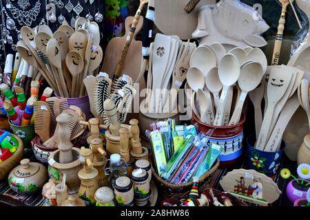 SellingTypical souvenirs in TRYAVNA -Balkans - BULGARIA Stock Photo