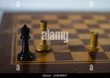 The White Queen Checkmate To Black King Stock Image - Image of