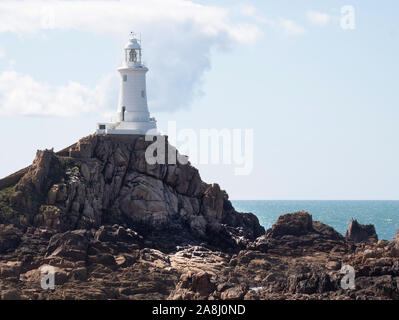 Corbiere Lighthouse, Jersey, Channel Islands, UK. Stock Photo