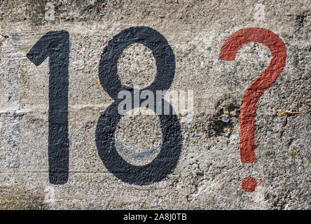 Are You 18 Stock Photo