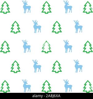 Seamless pattern Christmas background. Decoration for paper, textile, fabric. Different colors on white background. Stock Vector