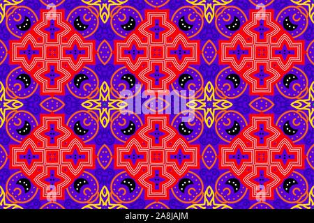 Portuguese azulejo tiles. Encaustic seamless patterns, prints Stock Vector