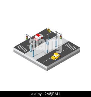 City street boulevard Stock Vector