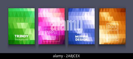 Brochure banner set collection flyer of abstract Stock Vector