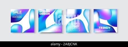 Brochure banner set collection flyer of abstract Stock Vector