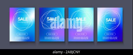 Brochure banner set collection flyer of abstract Stock Vector