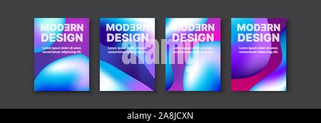Brochure banner set collection flyer of abstract Stock Vector