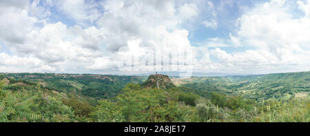 panoramic view of Civita di Bagnoregio in Italy Stock Photo
