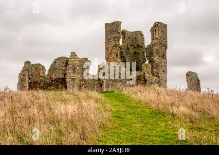 The ruined medieval church of St Mary or St James at Bawsey, near King's Lynn, Norfolk. Known locally as Bawsey Ruins. Stock Photo