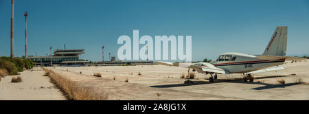 Impressions of the old Ellinikon Athens airport , abandoned in 2001 after the new Athens International Airport Eleftherios Venizelos (ATH) opened for Stock Photo