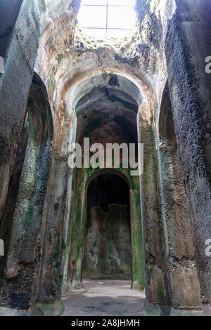 Visit to the archaeological site Piscina Mirabilis Bacoli Stock Photo