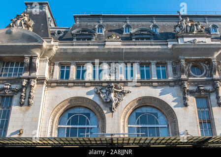 Paris, gare de Lyon, railway station, facade and clock Stock Photo