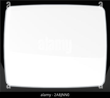 Old television isolated on White background, 3D Rendering Stock Photo