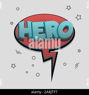 Comic text speech bubble pop art design Stock Vector