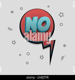 Comic text speech bubble pop art design Stock Vector