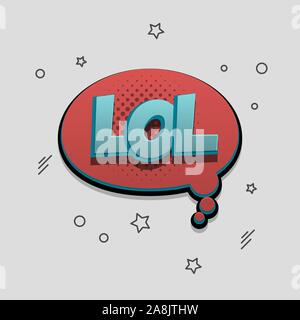 Comic text speech bubble pop art design Stock Vector