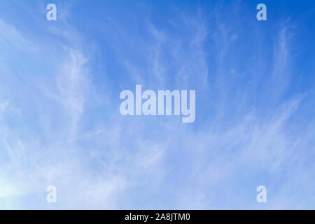 Fantastic soft white clouds against blue sky. Stock Photo