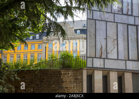 Essen-Werden, Folkwang University of the Arts, new library building, right, Stock Photo