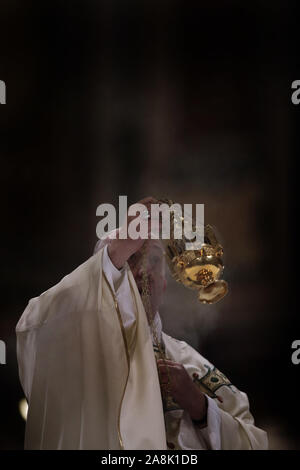 November 9, 2019 - Rome, Italy- POPE FRANCIS celebrates holy mass of Dedication of the Lateran Basilica of S. Giovanni in Rome. Credit: Evandro Inetti/ZUMA Wire/Alamy Live News Stock Photo