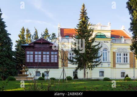 Flora Villa built in historic style by Schiller Janos in 1893, Villa sor, Sopron, Hungary Stock Photo