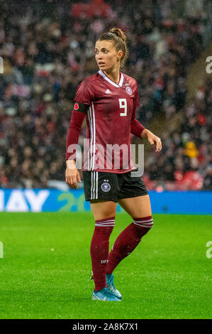 London, UK. 09th Nov, 2019. Sandra Starke of Germany During the womens international friendly between England and Germany at Wembley Stadium in London, England. Germany ultimately won the game 2-1 with the winner coming in the 90th minute. Credit: SPP Sport Press Photo. /Alamy Live News Stock Photo