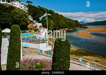 Scene from Portmeirion, North Wales, UK Stock Photo