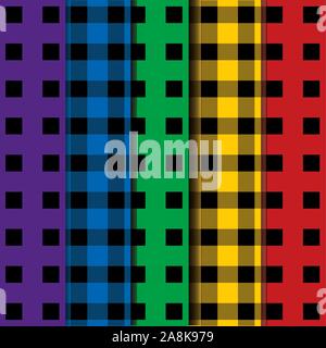 Buffalo plaid lumberjack tartan seamless pattern in vector format. Stock Vector