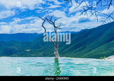 Water Falls "Hierve el Agua" in Oaxaca, Mexico Stock Photo