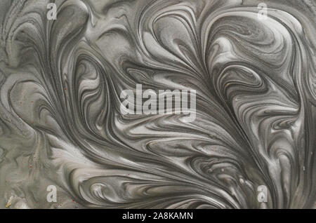 The texture of black and white marble for a pattern of packaging in a modern style. Beautiful drawing with the divorces and wavy lines in gray tones f Stock Photo