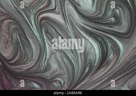 Vector Illustration of ink marbling texture isolated on black. Trendy gold background for design. Stock Photo