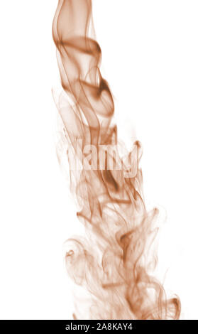 Red abstract smoke pattern on a white background Stock Photo