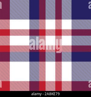 Classic Modern Plaid Tartan Seamless Pattern in Vector - This is a classic plaid, checkered, tartan pattern suitable for shirt printing, fabric Stock Vector