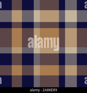 Classic Modern Plaid Tartan Seamless Pattern in Vector - This is a classic plaid, checkered, tartan pattern suitable for shirt printing, fabric Stock Vector
