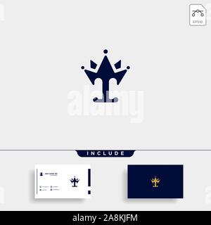 Letter T King Logo Template Vector Design Stock Vector