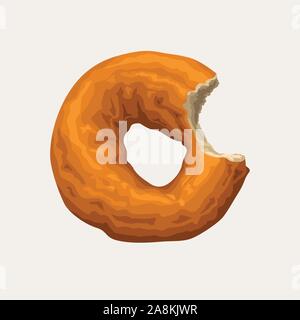 realistic donut isolated on white Stock Vector
