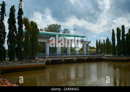 A flood control gate on a canal at Iada Kemasin Semerak. In Kelantan, Malaysia. Stock Photo