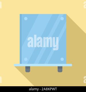 Dressing room mirror icon. Flat illustration of dressing room mirror vector icon for web design Stock Vector