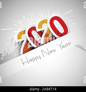 Happy New Year 2020, 2020 wishes, Happy New Year 2020, Celebrating 2020, calendar, Vector illustration Stock Vector
