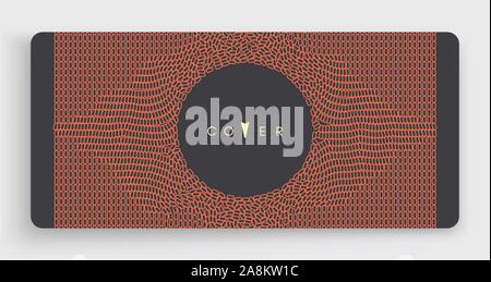 Cover design template. Many small ovals. Abstract background.3d vector illustration. Stock Vector