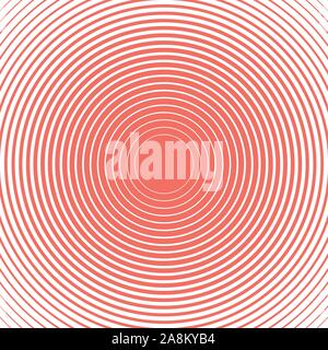 abstract red concentric rings. halftone vector background with circles Stock Vector
