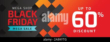 black Friday sale banner Stock Vector
