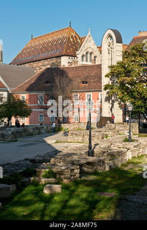 Ruins of Church of Saint Mary Magdalene. Old Town, Castle District, Budapest Stock Photo