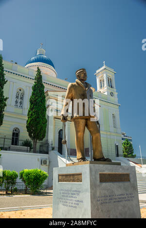 Statue to sailors at church of St Nicholas in Piraeus Greece Stock Photo